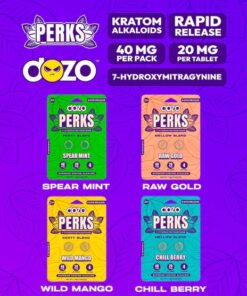DOZO PERKS 7-HYDROXYMITRAGYNINE 4 SERVINGS | 2TAB | 10PK