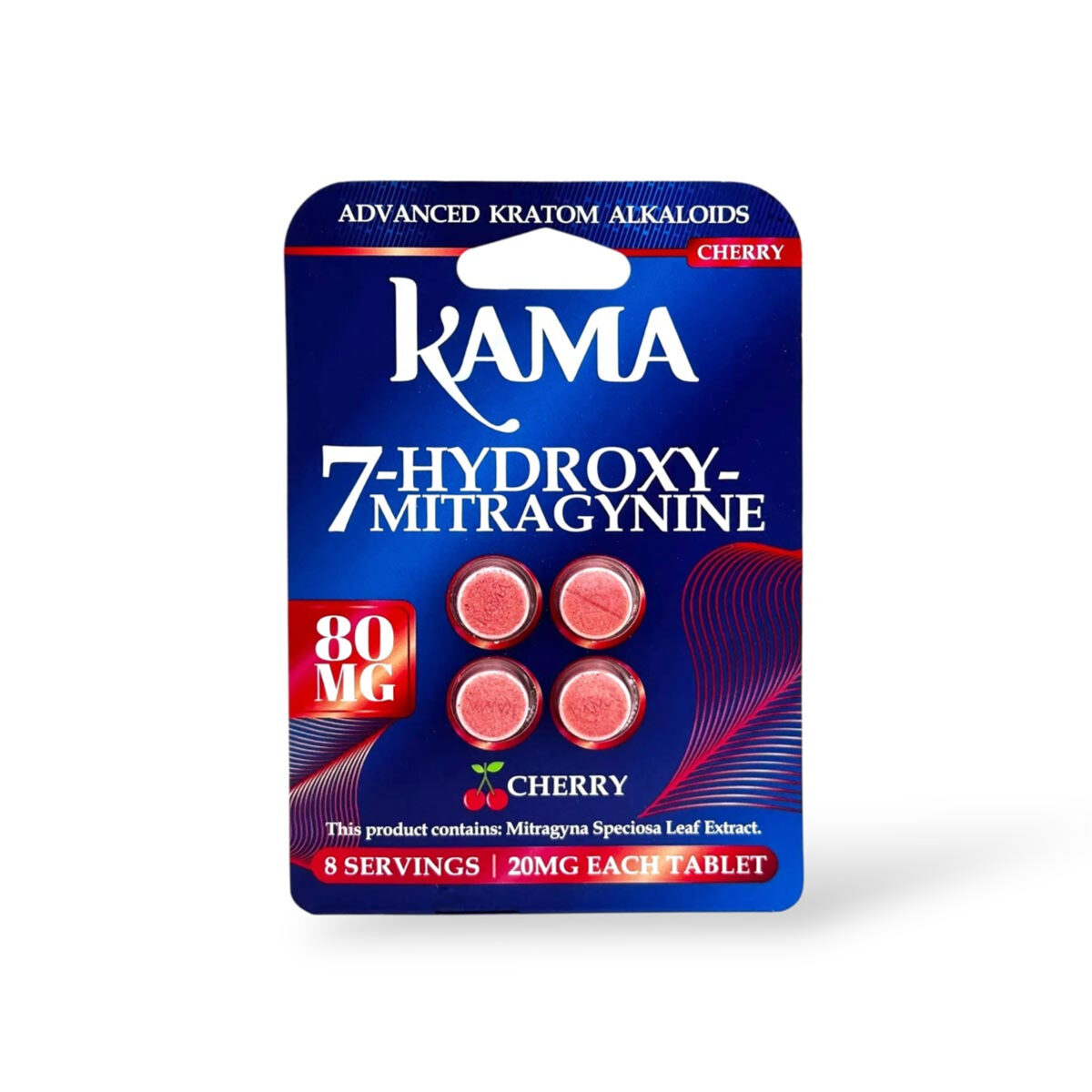 KAMA 7-HYDROXYMITRAGYNINE 80MG | 8 SERVINGS | 20MG EACH TAB