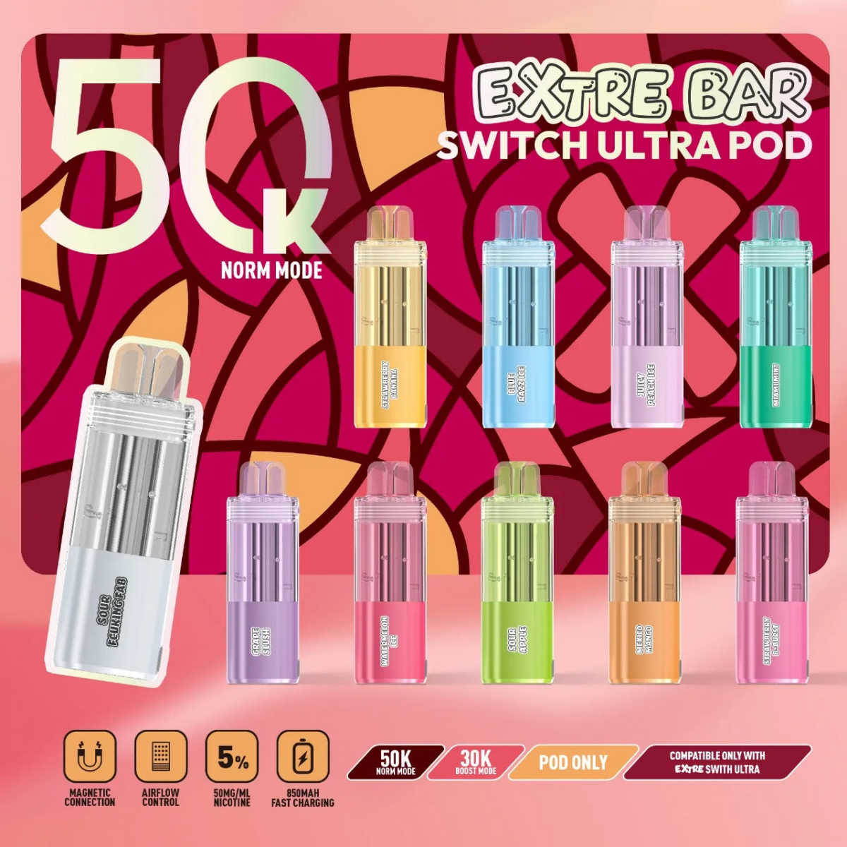 EXTRE BAR SWITCH ULTRA POD 50000 PUFFS