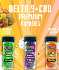 SHAKE PREMIUM D9+CBD GUMMIES | 1000MG | 20CT