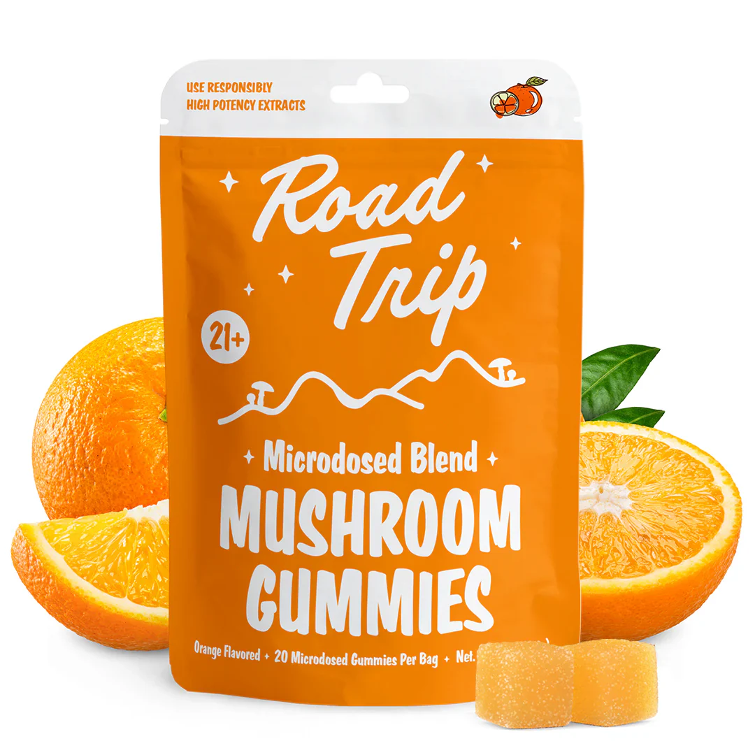 ROAD TRIP MICRODOSED BLEND MUSHROOM GUMMIES 20CT BAG