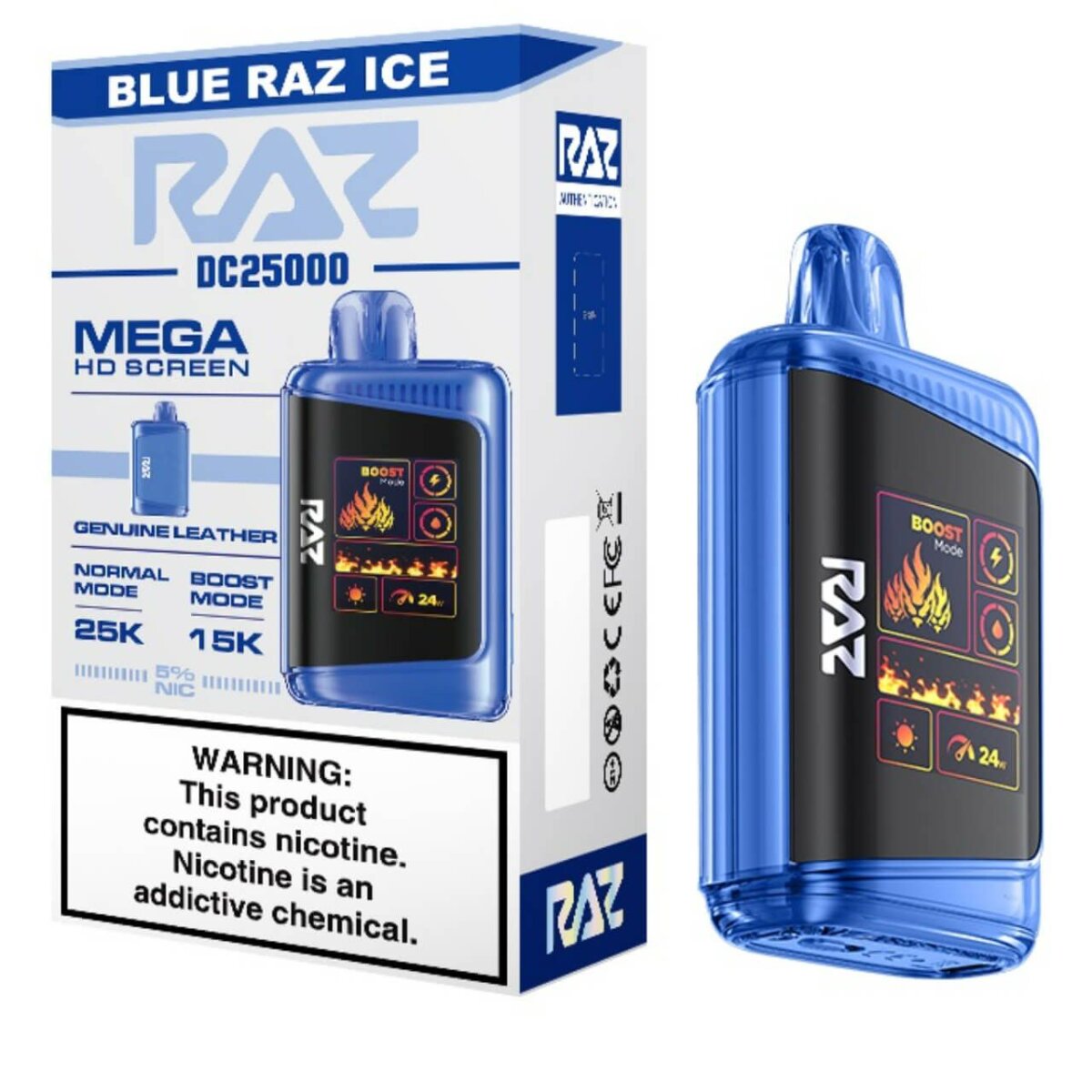 RAZ DC25000 MEGA HD SCREEN NICOTINE DISPOSABLE | 5CT