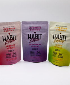 HABIT EXOTICS LIVE ROSIN GUMMIES | DELTA 9 THC | 5MG PER GUMMY | 20CT