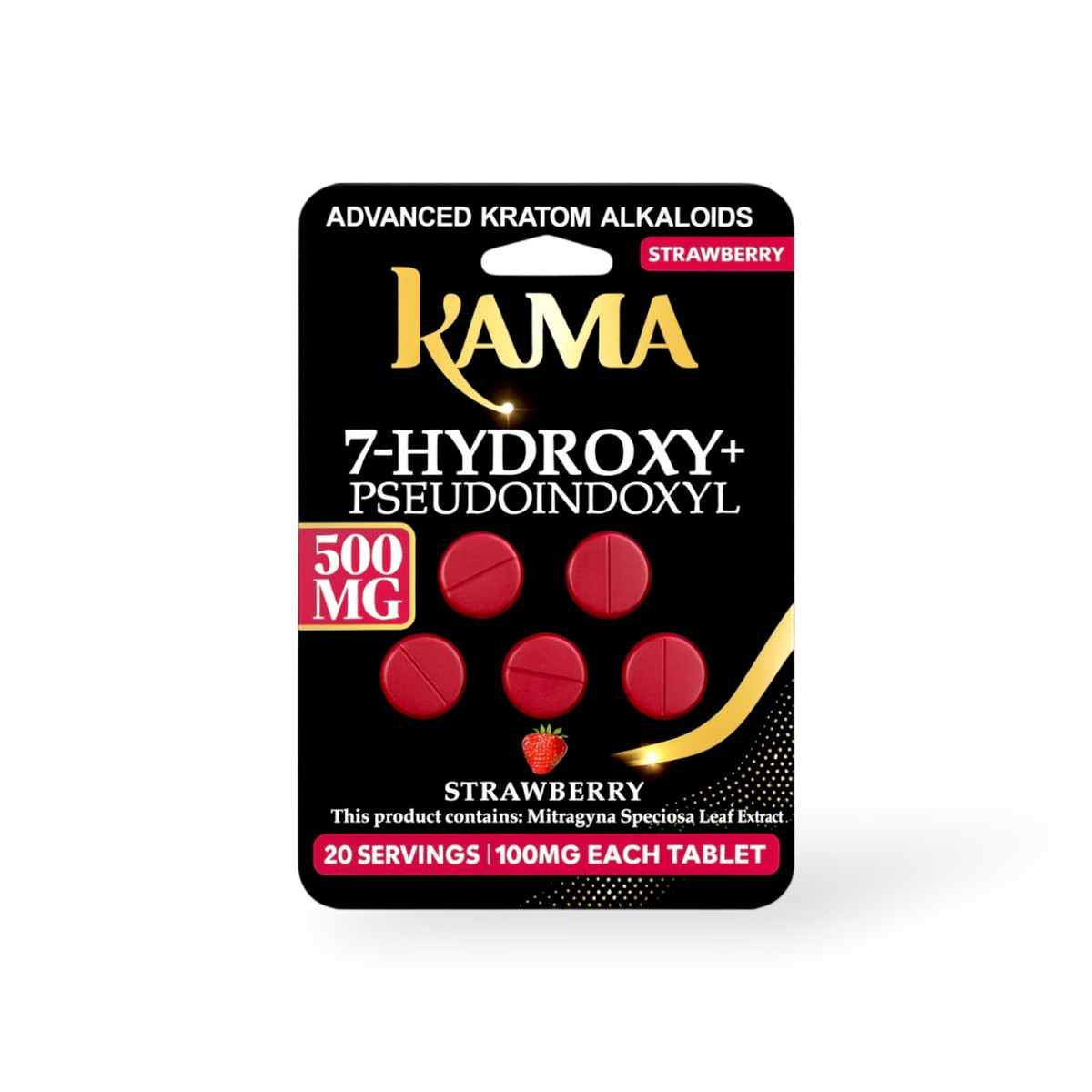 KAMA | 7 HYDROXY+PSEUOINDOXYL | 5CT| 100MG PER TABLET
