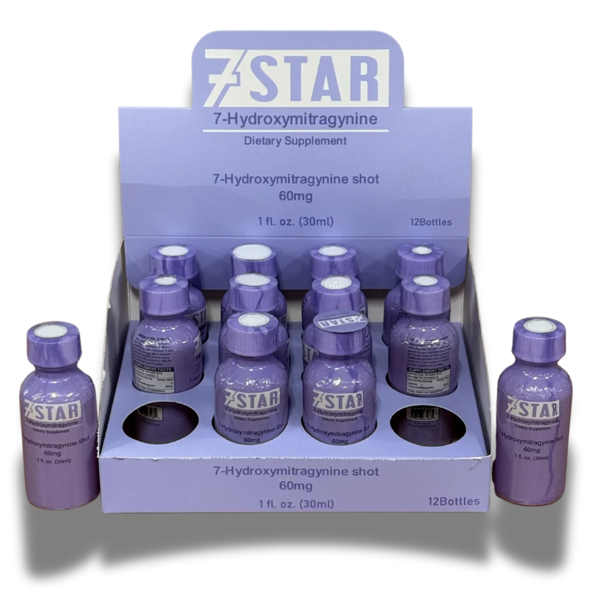 7STAR 7-HYDROXY SHOT 60MG 12CT