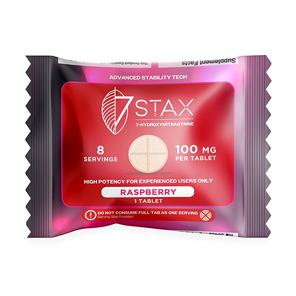 STAX 7-HYDROXY PREMIUM KRATOM ALKALOIDS 100MG PER TABLET 1CT/50PK