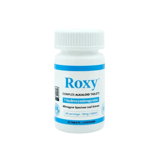 ROXY+ 7-HYDROXY MITRAGYNINE LEAF EXTRACT ALKELOID 20MG TABLET 30CT BOTTLE