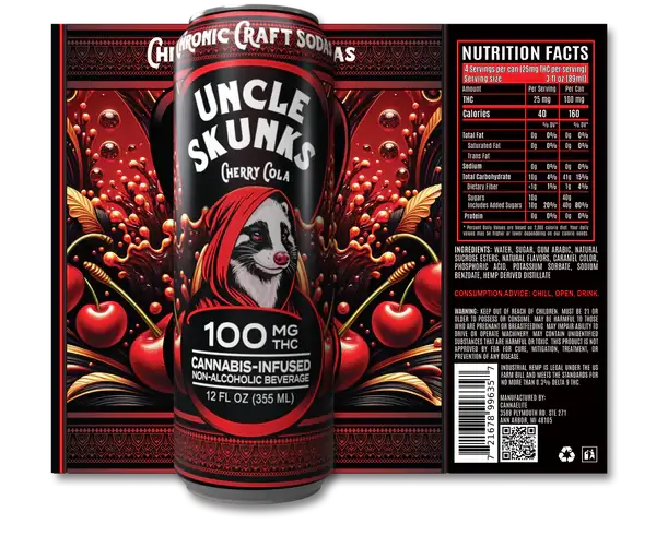 UNCLE SKUNKS NON ALCOHOLIC BEVERAGE 100 MG