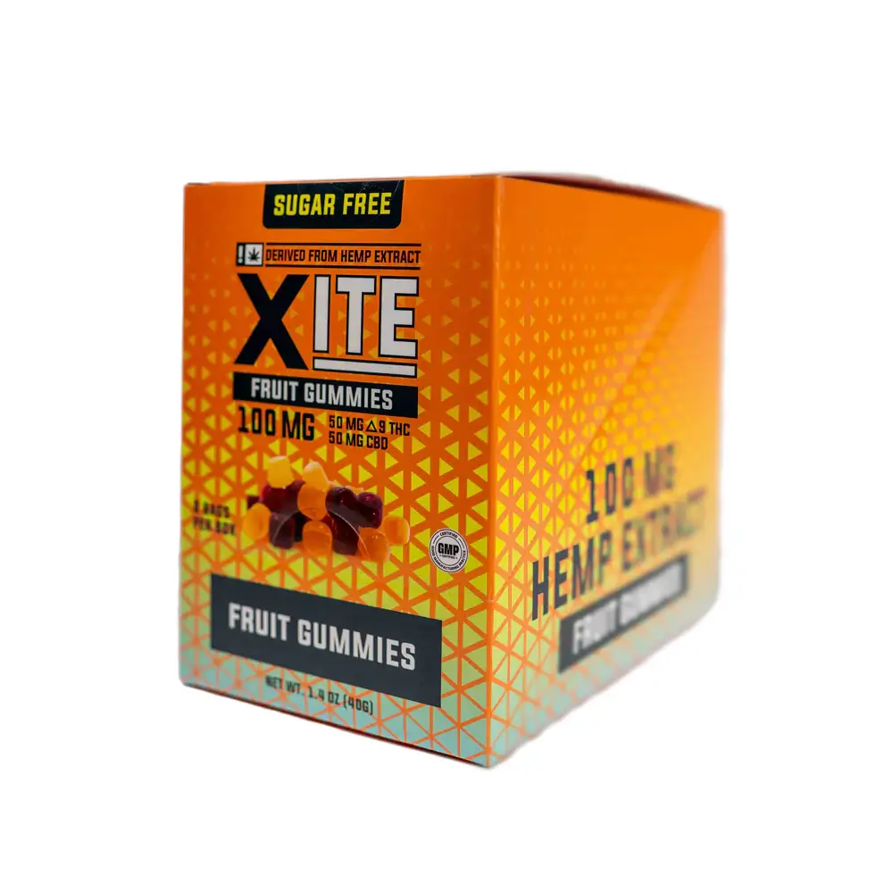 XITE SUGAR FREE FRUIT GUMMIES 100MG 10 PER BAG- 8 BAGS