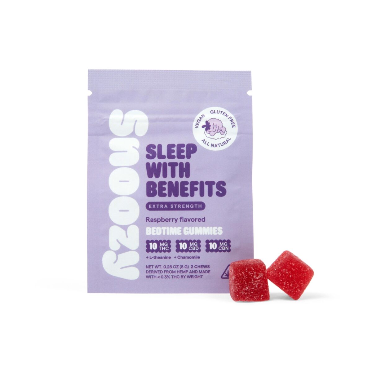 SNOOZY CBN+CBG+THC GUMMIES | 20CHEW | 10MG CBG | 10MG | 10MG CBN