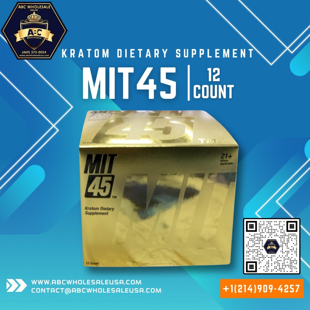 *NEW* MIT 45 KRATOM DIETARY SUPPLEMENT 12CT BOX