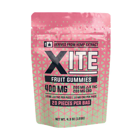 XITE FRUIT GUMMIES 400MG 8CT BAGS PER BOX