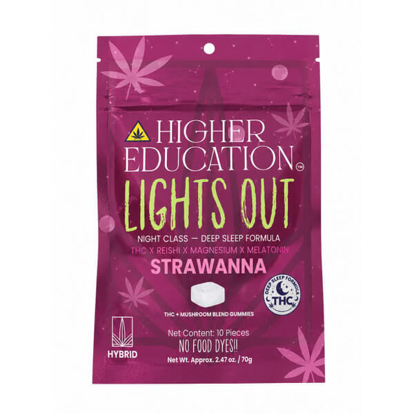 HIGHER EDUCATION LIGHTS OUT THC/MUSHROOM 10CT GUMMIES